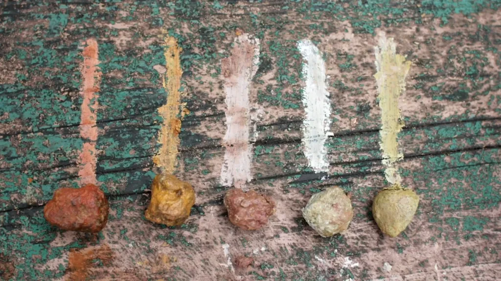 Pigmentos hechos de minerales