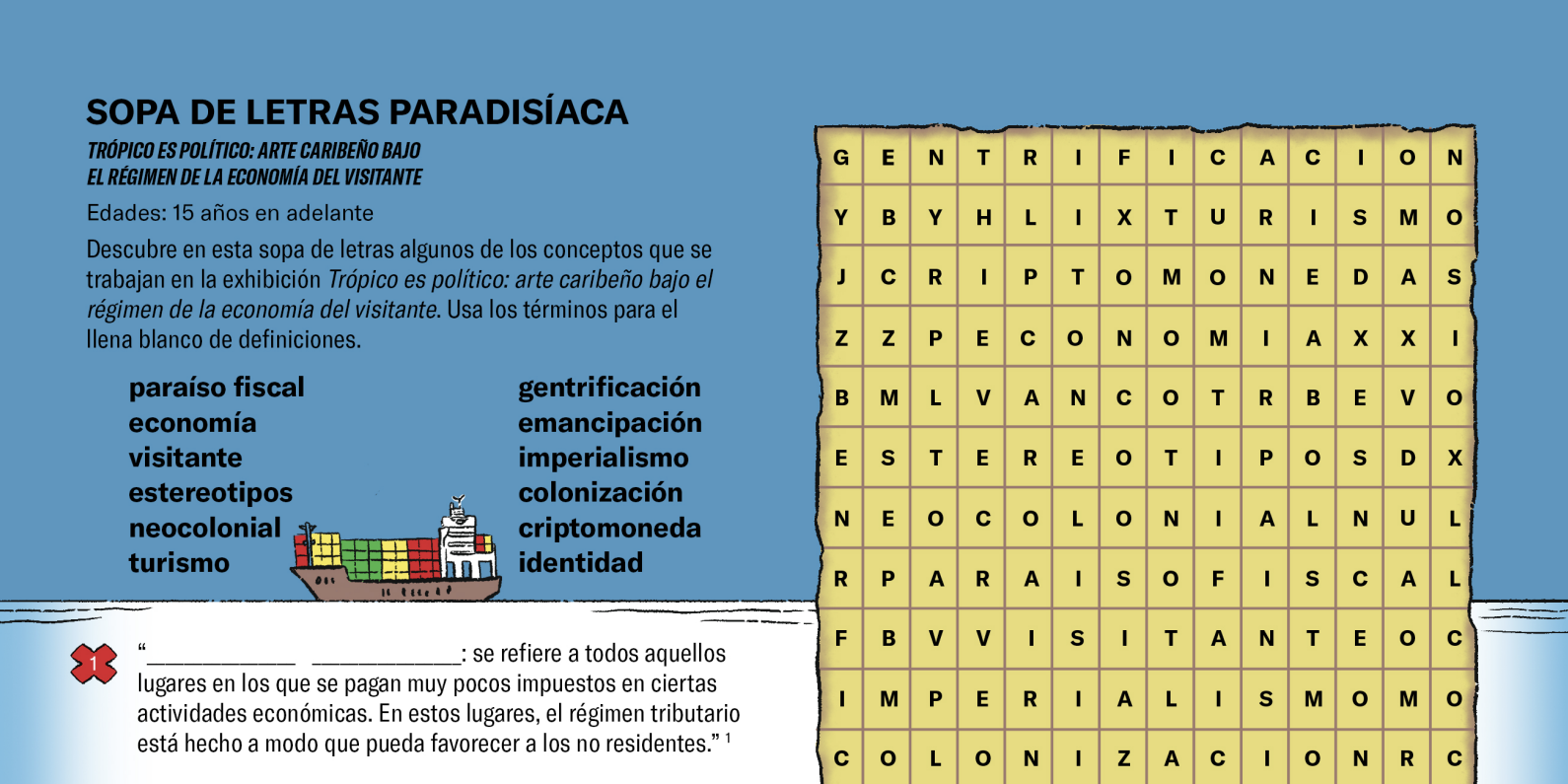 Sopa de letras paradisíaca